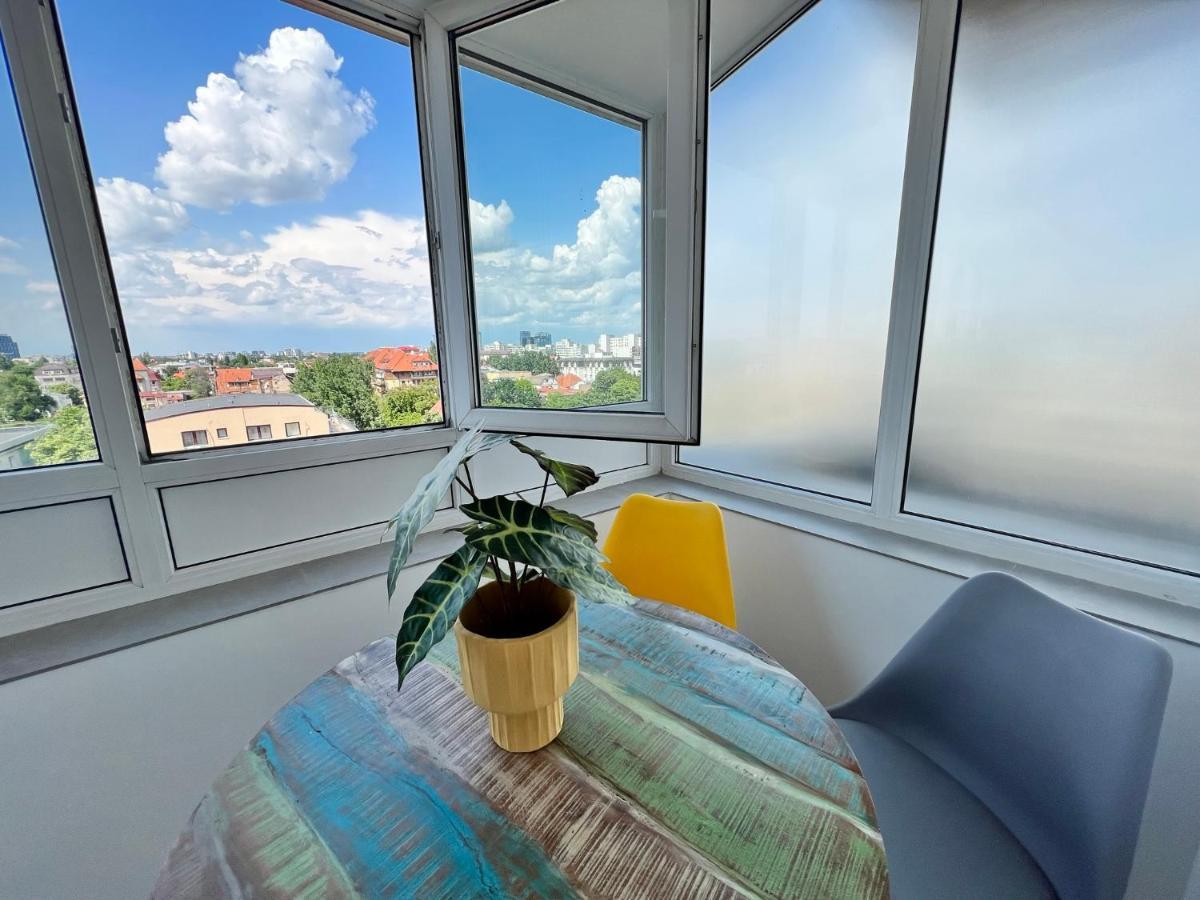 Spectacular View Over The City - Dorobanti Studio Apartman Bukarest Kültér fotó